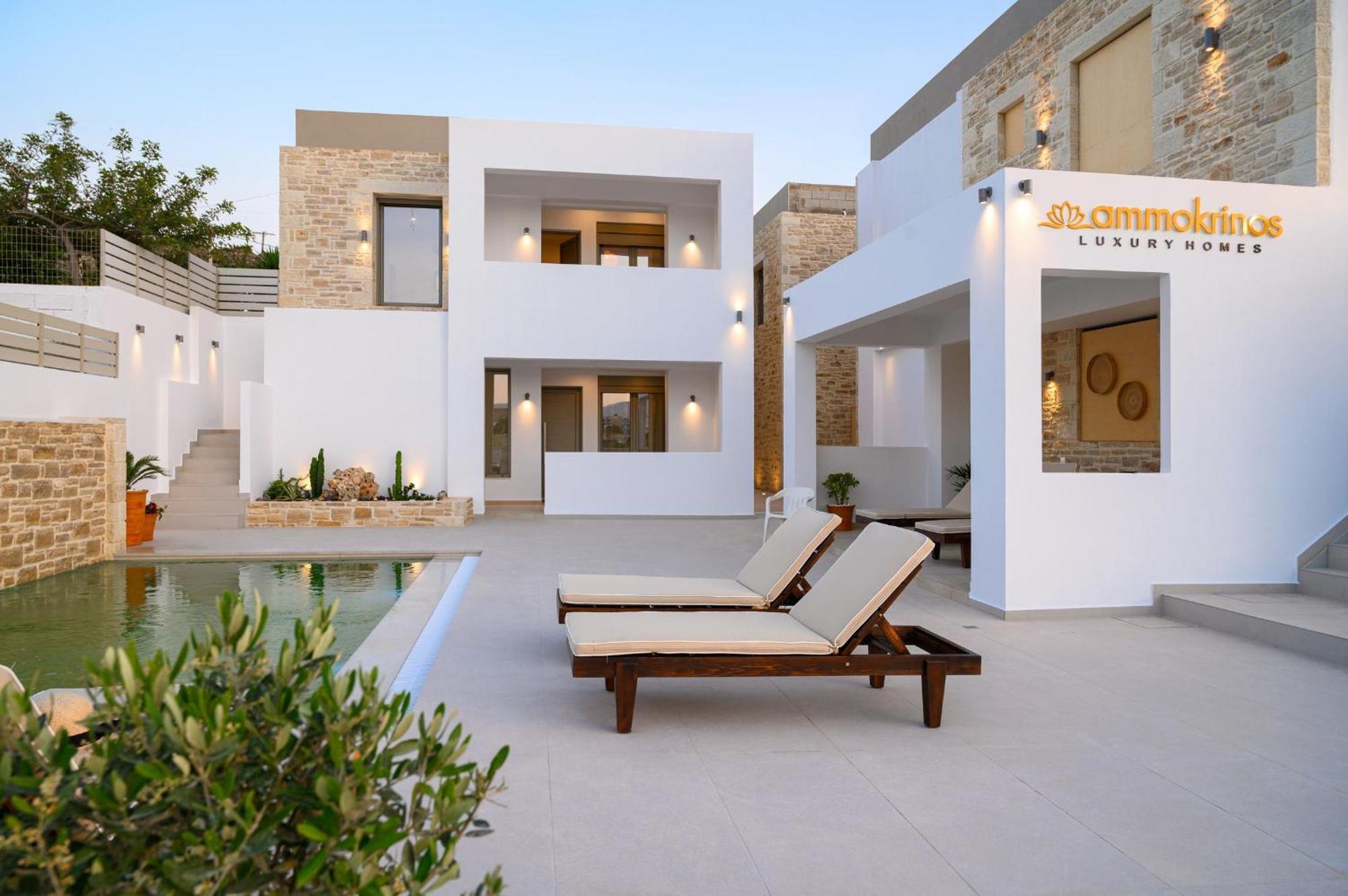Ammokrinos Luxury Homes,150M From The Beach Kalamaki  Exterior foto